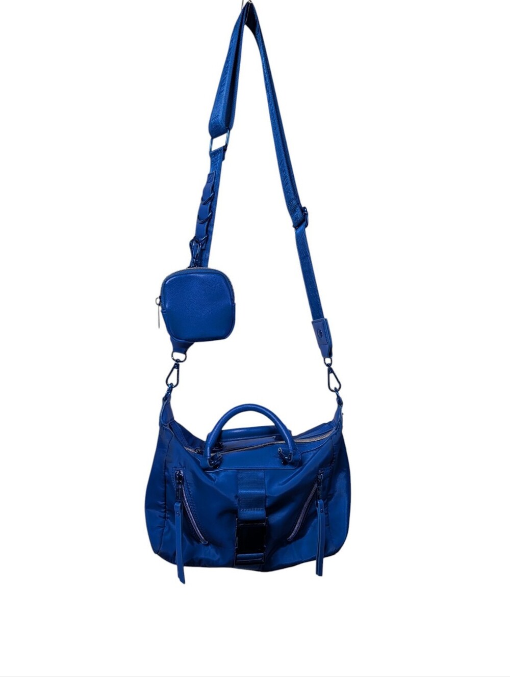 Madden Girl Royal Blue Nylon Crossbody Bag Messenger Satchel Removable Coin Bag